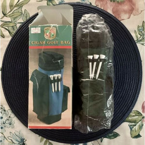 Burlingame Cigar and Golf Mini Golf Bag Cigar Caddy Humidor 10 Piece Set